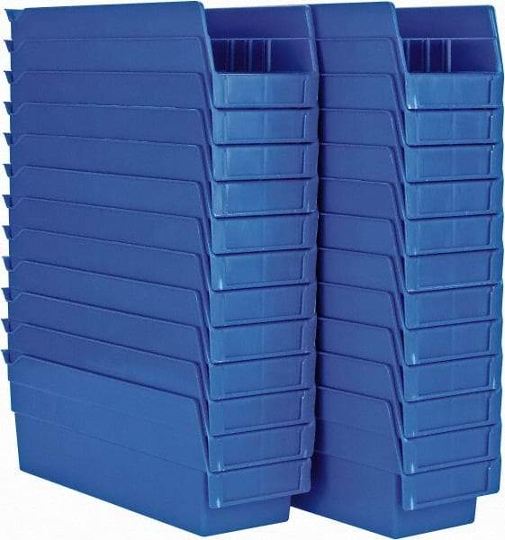 Akro-Mils - 11-5/8" Deep, Blue Hopper Shelf Bin - 4" High x 4-1/8" Wide x 11-5/8" Long - Strong Tooling