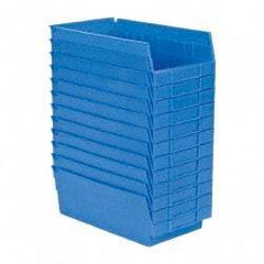 Akro-Mils - 11-5/8" Deep, Blue Hopper Shelf Bin - 4" High x 6-5/8" Wide x 11-5/8" Long - Strong Tooling