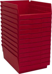 Akro-Mils - 11-5/8" Deep, Red Hopper Shelf Bin - 4" High x 8-3/8" Wide x 11-5/8" Long - Strong Tooling