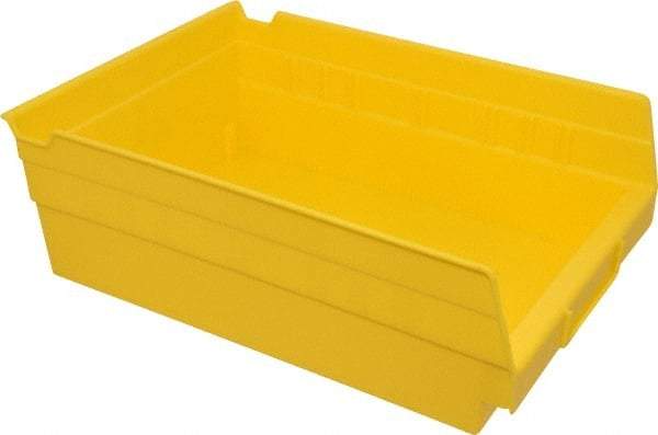 Akro-Mils - 11-5/8" Deep, Yellow Hopper Shelf Bin - 4" High x 8-3/8" Wide x 11-5/8" Long - Strong Tooling