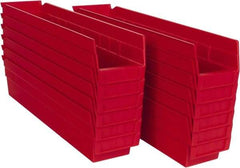 Akro-Mils - 17-7/8" Deep, Red Hopper Shelf Bin - 4" High x 4-1/8" Wide x 17-7/8" Long - Strong Tooling