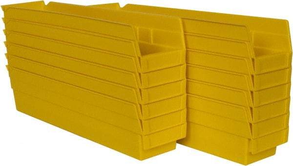 Akro-Mils - 17-7/8" Deep, Yellow Hopper Shelf Bin - 4" High x 4-1/8" Wide x 17-7/8" Long - Strong Tooling