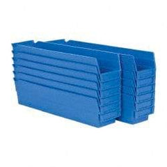 Akro-Mils - 17-7/8" Deep, Blue Hopper Shelf Bin - 4" High x 4-1/8" Wide x 17-7/8" Long - Strong Tooling