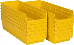 Akro-Mils - 17-7/8" Deep, Yellow Hopper Shelf Bin - 4" High x 6-5/8" Wide x 17-7/8" Long - Strong Tooling