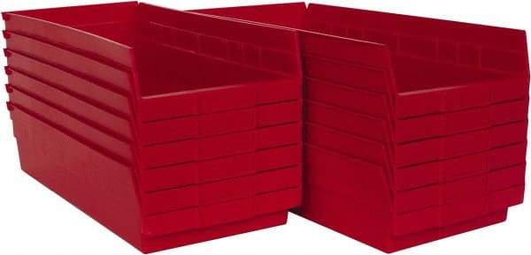 Akro-Mils - 17-7/8" Deep, Red Hopper Shelf Bin - 4" High x 8-3/8" Wide x 17-7/8" Long - Strong Tooling