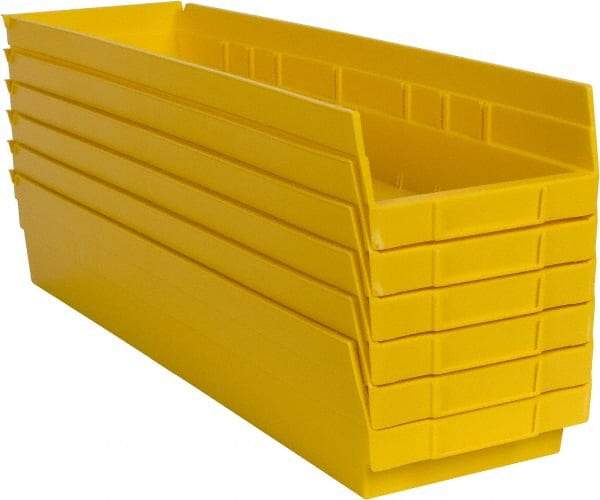 Akro-Mils - 23-5/8" Deep, Yellow Hopper Shelf Bin - 4" High x 6-5/8" Wide x 23-5/8" Long - Strong Tooling