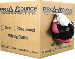 PRO-SOURCE - Reclaimed Cotton T-Shirt Rags - Assorted Colors, Polo, Low Lint, 10 Lbs. at 3 to 4 per Pound, Box - Strong Tooling