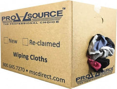 PRO-SOURCE - Reclaimed Cotton T-Shirt Rags - Assorted Colors, Polo, Low Lint, 25 Lbs. at 3 to 4 per Pound, Box - Strong Tooling