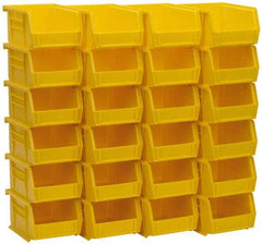 Akro-Mils - 10 Lb. Load Capacity, 5-3/8" Deep, Yellow Polymer Hopper Stacking Bin - 3" High x 4-1/8" Wide x 5-3/8" Long - Strong Tooling