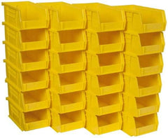 Akro-Mils - 10 Lb. Load Capacity, 7-3/8" Deep, Yellow Polymer Hopper Stacking Bin - 3" High x 4-1/8" Wide x 7-3/8" Long - Strong Tooling