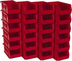 Akro-Mils - 10 Lb. Load Capacity, 7-3/8" Deep, Red Polymer Hopper Stacking Bin - 3" High x 4-1/8" Wide x 7-3/8" Long - Strong Tooling