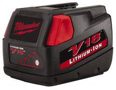 Milwaukee Tool - 18 Volt Lithium-Ion Power Tool Battery - 3 Ahr Capacity, 1 hr Charge Time, Series V18 - Strong Tooling