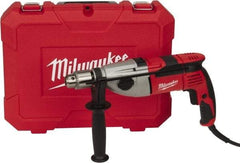 Milwaukee Tool - 120 Volt 1/2" Keyed Chuck Electric Hammer Drill - 0 to 24,000 & 0 to 56,000 BPM, 0 to 1,500 & 0 to 3,500 RPM - Strong Tooling