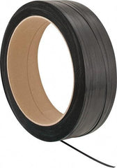 Made in USA - 9,000' Long x 1/2" Wide, Coil Case Polypropylene Strapping - 400 Lb Capacity, 0.018" Thick - Strong Tooling