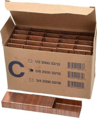 Made in USA - 1-1/4" Wide Carton Staples - 5/8" Leg Length - Strong Tooling