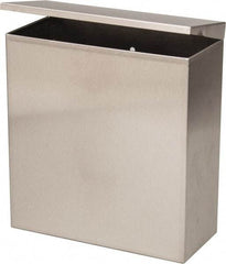 Made in USA - Stainless Steel Sanitary Napkin Disposal Unit - Surface Mount, 10" High x 9" Wide x 4" Deep, White - Strong Tooling