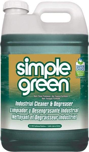 Simple Green - 2.5 Gal Bottle Cleaner/Degreaser - Liquid, Biodegradable, Concentrated, Unscented - Strong Tooling