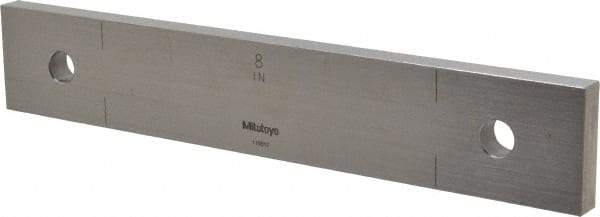 Mitutoyo - 8" Rectangular Steel Gage Block - Accuracy Grade AS-1, Includes Certificate of Inspection - Strong Tooling