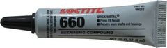 Loctite - 6 mL Tube, Silver, High Strength Paste Retaining Compound - Series 660, 24 hr Full Cure Time, Heat Removal - Strong Tooling