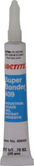 Loctite - 0.70 oz Tube Clear Instant Adhesive - Series 409, 75 sec Working Time, 24 hr Full Cure Time, Bonds to Metal, Plastic & Rubber - Strong Tooling