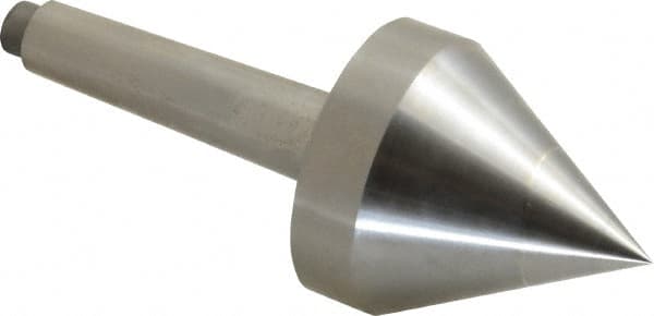 Riten - 2-1/8" Head Diam, Hardened Tool Steel Pipe Nose Point Solid Dead Center - 2MT Morse Taper, 2-1/8" Point Diam, 1.831" Point Length - Strong Tooling