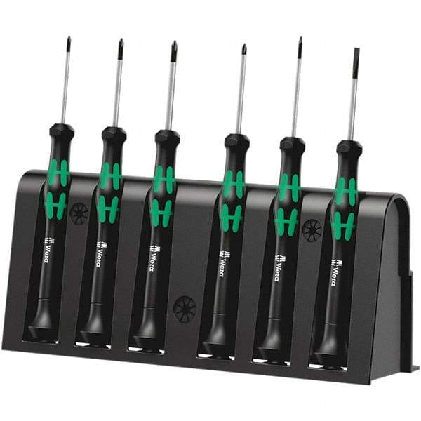 Wera - Screwdriver Sets Screwdriver Types Included: Phillips; Slotted; Microstix Number of Pieces: 6 - Strong Tooling