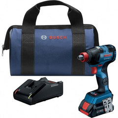 Bosch - 18 Volt, 1/4" Drive, 1,800 In/Lb Torque, Cordless Impact Driver - Pistol Grip Handle, 1100, 2300, 3400 RPM, 2 Lithium-Ion Batteries Included - Strong Tooling