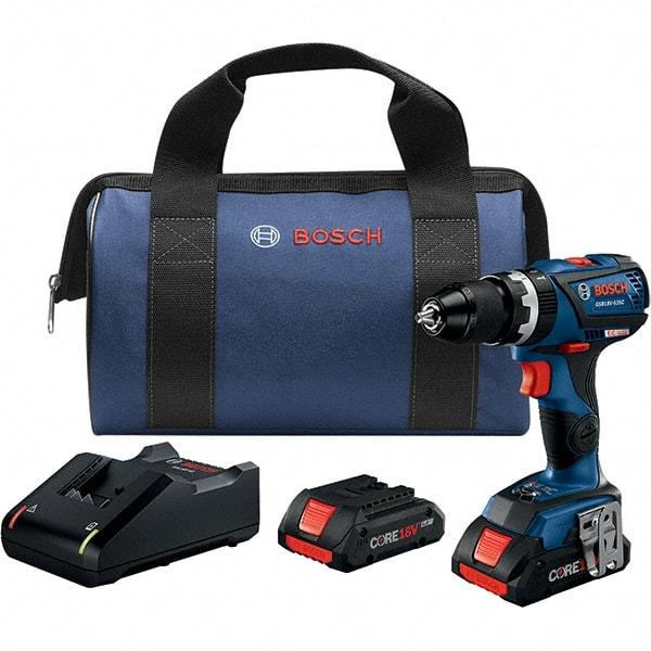 Bosch - 18 Volt 1/2" Keyless Chuck Cordless Hammer Drill - 0 to 28,500 BPM, 0 to 600 & 0 to 1,900 RPM, Reversible - Strong Tooling