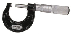 Starrett - 75 to 100mm Range, 0.01mm Graduation, Mechanical Outside Micrometer - Ratchet Stop Thimble, Accurate to 0.004mm - Strong Tooling