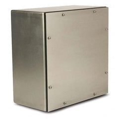 NEMA 4X Stainless Steel Junction Box Enclosure with Screw Cover 8-1/8″ Wide x 10-1/8″ High x 4″ Deep, Corrosion Resistant & Watertight