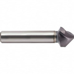 SpyroTec 31mm Head Diam, 4.2mm Cut Diam, 12mm Shank Diam, 3 Flute 90° Cobalt Countersink TiAlN Finish, Single End, 12mm Straight Shank, Right Hand Cut