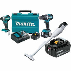 Makita - Cordless Tool Combination Kits Voltage: 18 Tools: 1/2" Hammer Drill; 1/4" Impact Driver - Strong Tooling