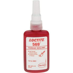 Loctite - 50 mL Bottle, Red Low Strength Threadlocker - Series 569 - Strong Tooling