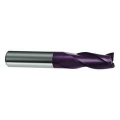 1/4 Dia. x 2-1/2 Overall Length 3-Flute Square End Solid Carbide SE End Mill-Round Shank-Center Cut-Firex - Strong Tooling