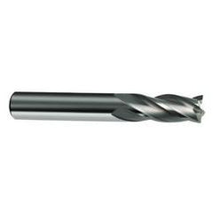 4mm Dia. x 50mm Overall Length 4-Flute Square End Solid Carbide SE End Mill-Round Shank-Center Cut-Uncoated - Strong Tooling
