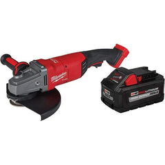 Milwaukee Tool - 9" Wheel Diam, 6,600 RPM, Cordless Angle & Disc Grinder - 5/8" Spindle - Strong Tooling