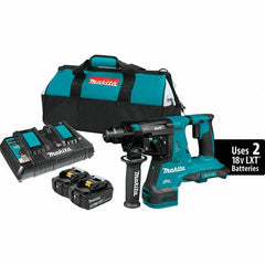 Makita - 36 Volt 1-1/8" SDS Plus Chuck Cordless Rotary Hammer - 5000 BPM, 0 to 980 RPM, Reversible - Strong Tooling