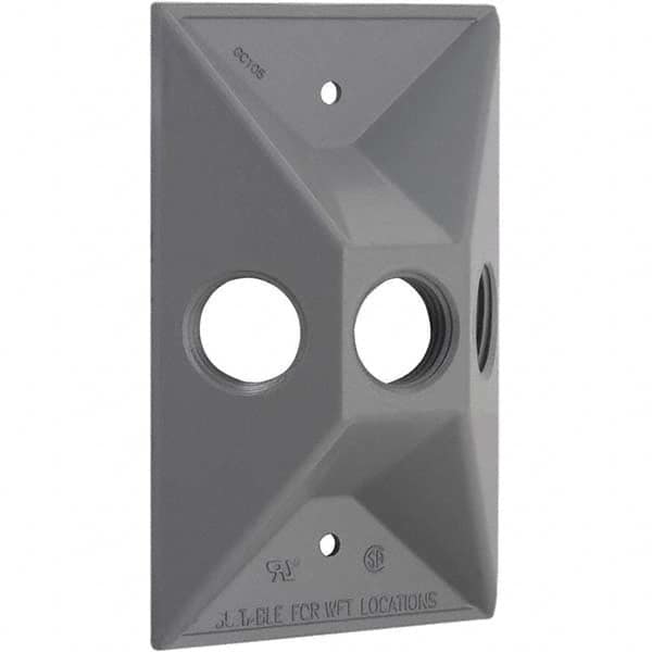 Hubbell-Raco - Weatherproof Box Covers Cover Shape: Rectangle Number of Holes in Outlet: 3 - Strong Tooling