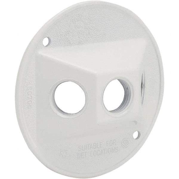 Hubbell-Raco - Weatherproof Box Covers Cover Shape: Round Number of Holes in Outlet: 3 - Strong Tooling