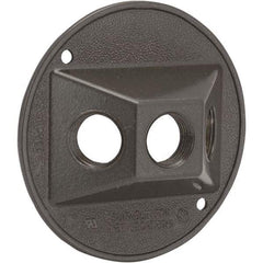 Hubbell-Raco - Weatherproof Box Covers Cover Shape: Round Number of Holes in Outlet: 3 - Strong Tooling