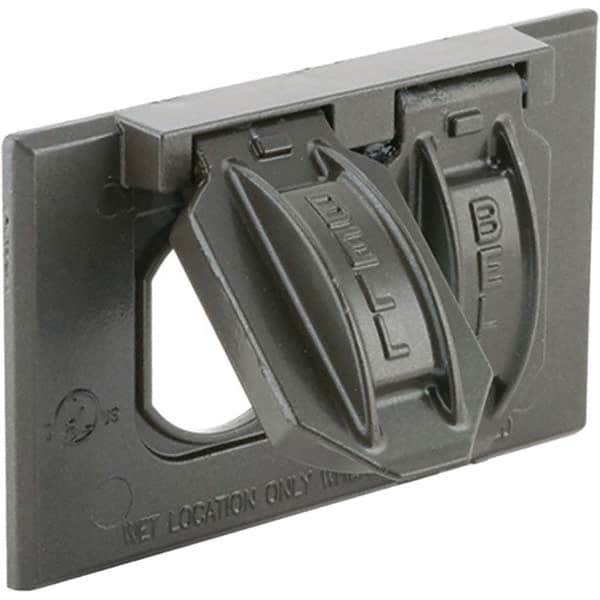 Hubbell-Raco - Weatherproof Box Covers Cover Shape: Rectangle Number of Holes in Outlet: 2 - Strong Tooling