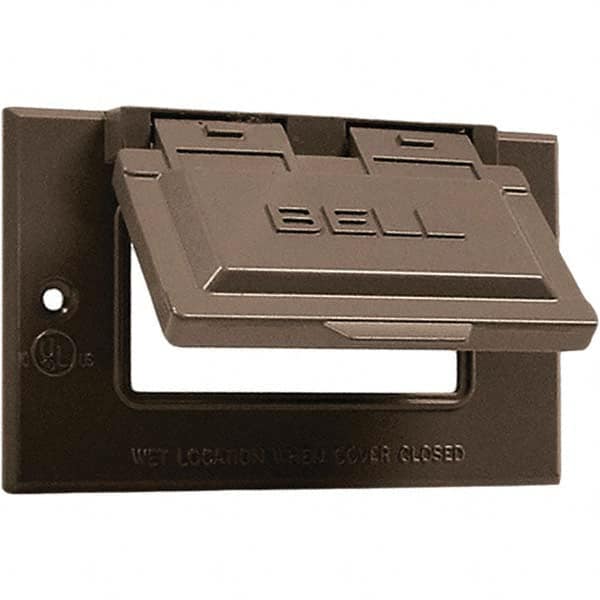 Hubbell-Raco - Weatherproof Box Covers Cover Shape: Rectangle Number of Holes in Outlet: 1 - Strong Tooling