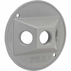 Hubbell-Raco - Weatherproof Box Covers Cover Shape: Round Number of Holes in Outlet: 3 - Strong Tooling