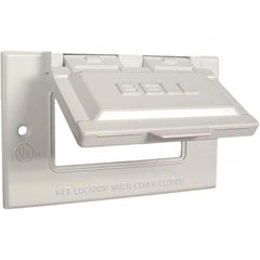 Hubbell-Raco - Weatherproof Box Covers Cover Shape: Rectangle Number of Holes in Outlet: 1 - Strong Tooling