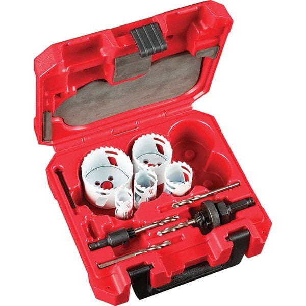 Milwaukee Tool - Hole Saw Kits Minimum Saw Diameter (Inch): 7/8 Maximum Saw Diameter (Inch): 2-1/2 - Strong Tooling