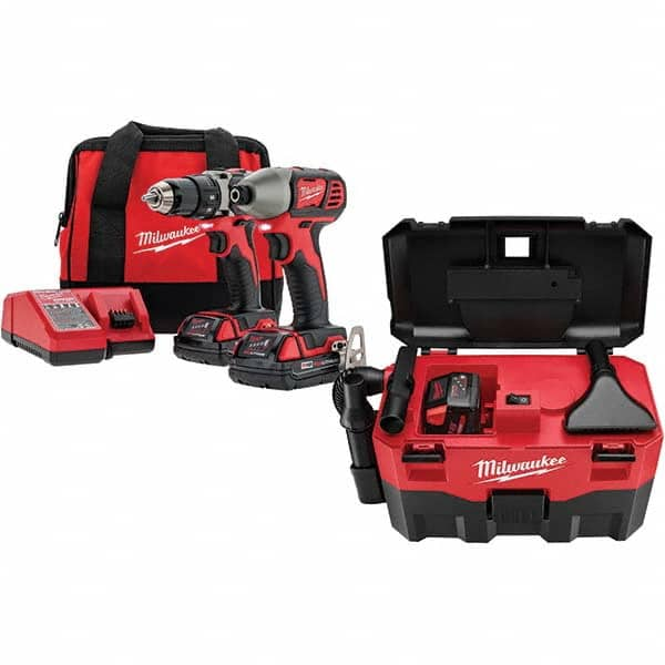 Milwaukee Tool - Cordless Tool Combination Kits Voltage: 18 Tools: Compact Drill/Driver; Impact Driver - Strong Tooling