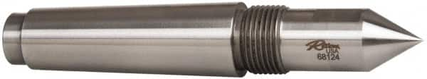 Riten - 1" Head Diam, Steel Long Point Solid Dead Center - 4MT Morse Taper, 1" Point Diam, 2-1/4" Point Length - Strong Tooling