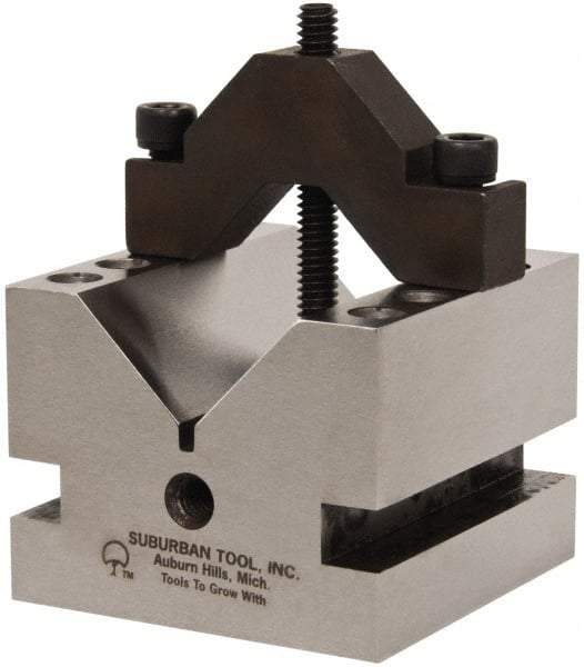 Suburban Tool - 1-5/8" Max Capacity, 90° Angle, Hardened Steel V-Block - 2-1/2" Long x 2-1/2" Wide x 2" High, Sold as Individual - Strong Tooling