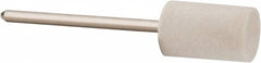 Value Collection - 3/8" Diam, 3/32" Shank Diam, Cylinder Shaped Mounted Bob - Hard Density, 5/8" Head Length, 2" Shank Length, Wool Felt - Strong Tooling