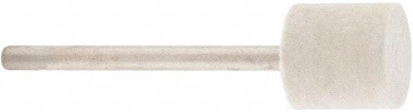 Value Collection - 1/2" Diam, 1/8" Shank Diam, Cylinder Shaped Mounted Bob - Rock Hard Density, 1/2" Head Length, 2" Shank Length, Wool Felt - Strong Tooling